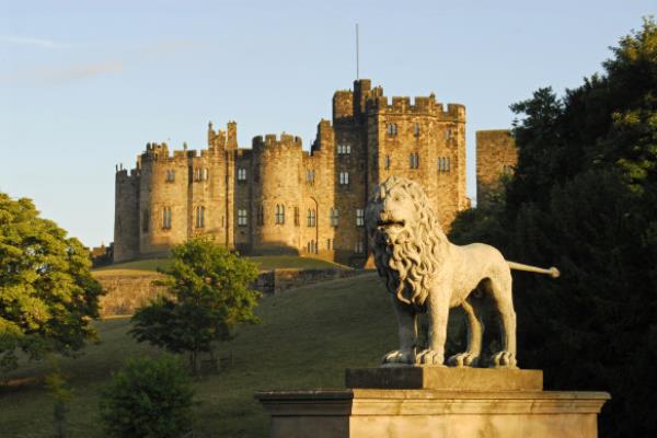 Alnwick Castle, home to the Duke of Northumberland.